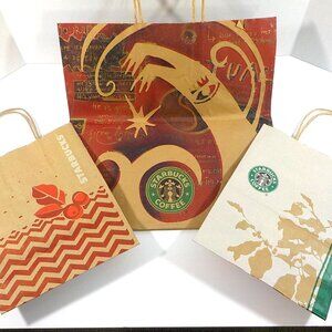 Vintage Starbucks Kraft Paper Shopping Bags Various Sizes 1998 2009 2013